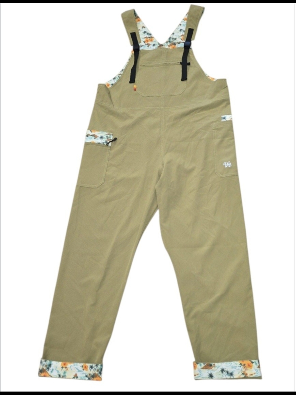 NWOT - Women's Olive Green Hawaiian All Day Overalls Jumpsuit - Picture 4 of 16